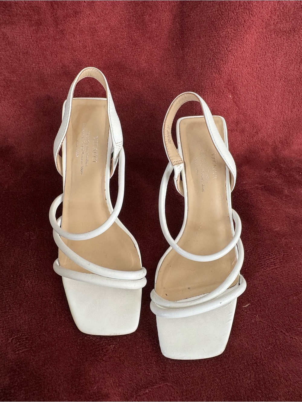 White Strappy Slingback Sandals